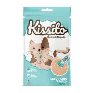 Kissito Cremoso Atún y Pollo - Snack húmedo para Gatos