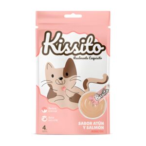 Kissito Cremoso Atún y Salmón - Snack húmedo para Gatos
