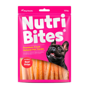 Nutri Bites Beef Strips x 100gr - Snack para Perros