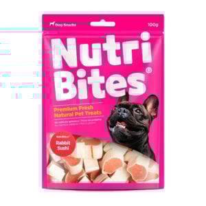 Nutri Bites Rabbit Sushi x 100gr - Snack para Perros