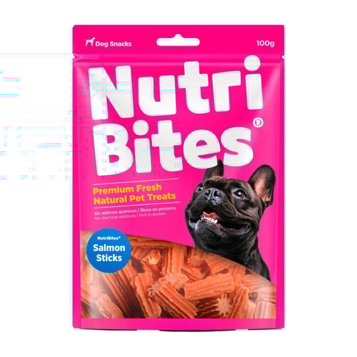 Nutri Bites Salmón Sticks x 100gr - Snack para Perros