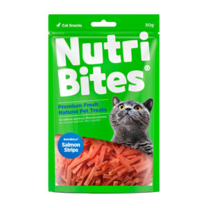 Nutri Bites Salmón Strips x 50gr - Snack para Gatos