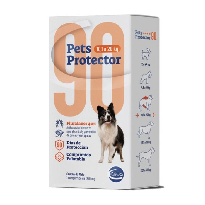 Pets Protector 90 - de 10,1 a 20 Kg (500mg) - Protege 3 meses - Imagen 2