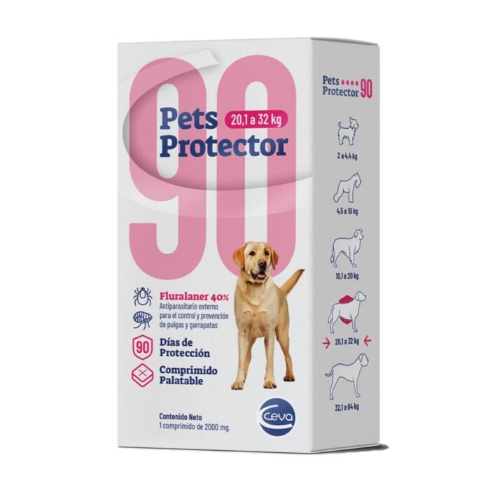 Pets Protector 90 - de 20,1 a 32 Kg (800mg) - Protege 3 meses - Imagen 2