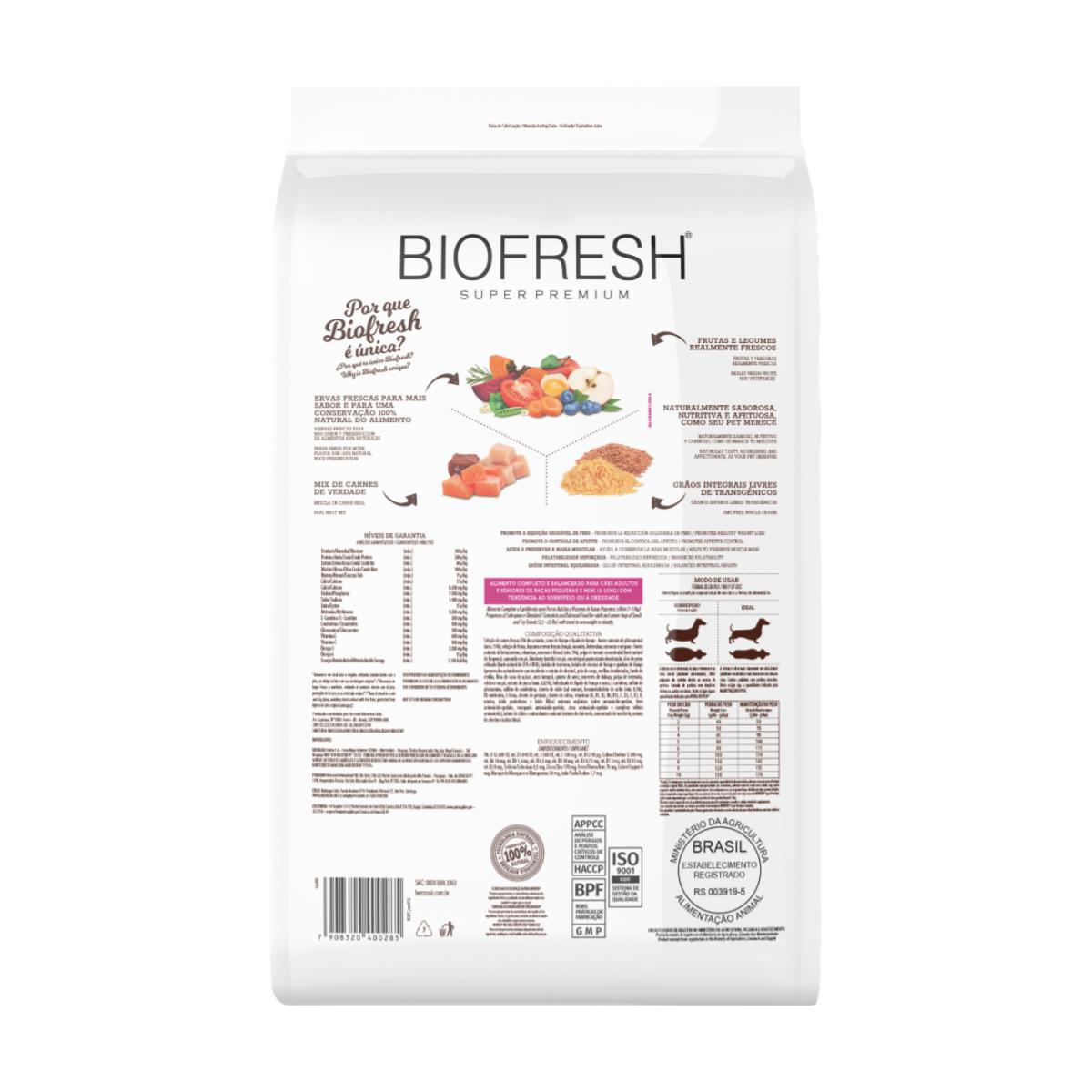 Biofresh Mix de Carnes Light 3kg - Adulto razas mini y pequeñas - Imagen 3