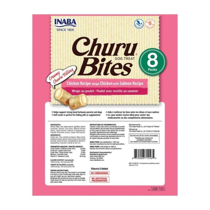 Churu Bites Pollo con salmón Recipe x 8un- Snack para perros - Imagen 2