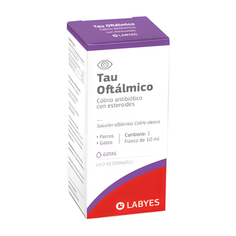 Tau oftálmico - Colirio antibiótico con esteroides para perros y gatos