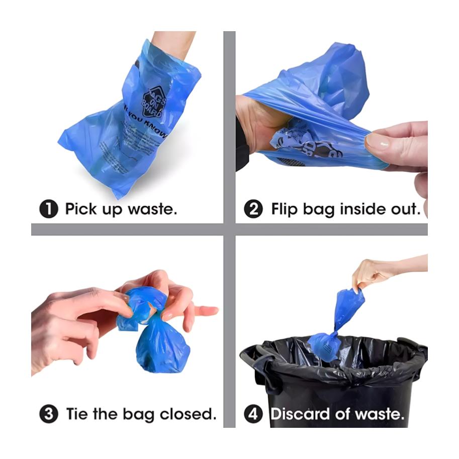 Bags on Board Pack de bolsas biodegradables azul x 140un - Imagen 4