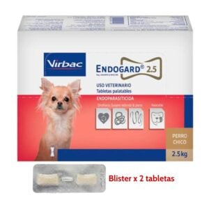 Virbac Endogard 2.5 blister x 2 tabs - Antiparasitario para perros