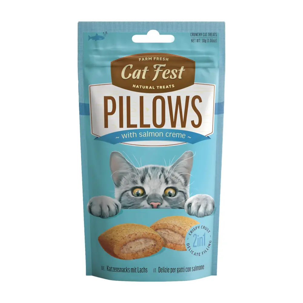 Cat Fest Pillows with salmón Creme