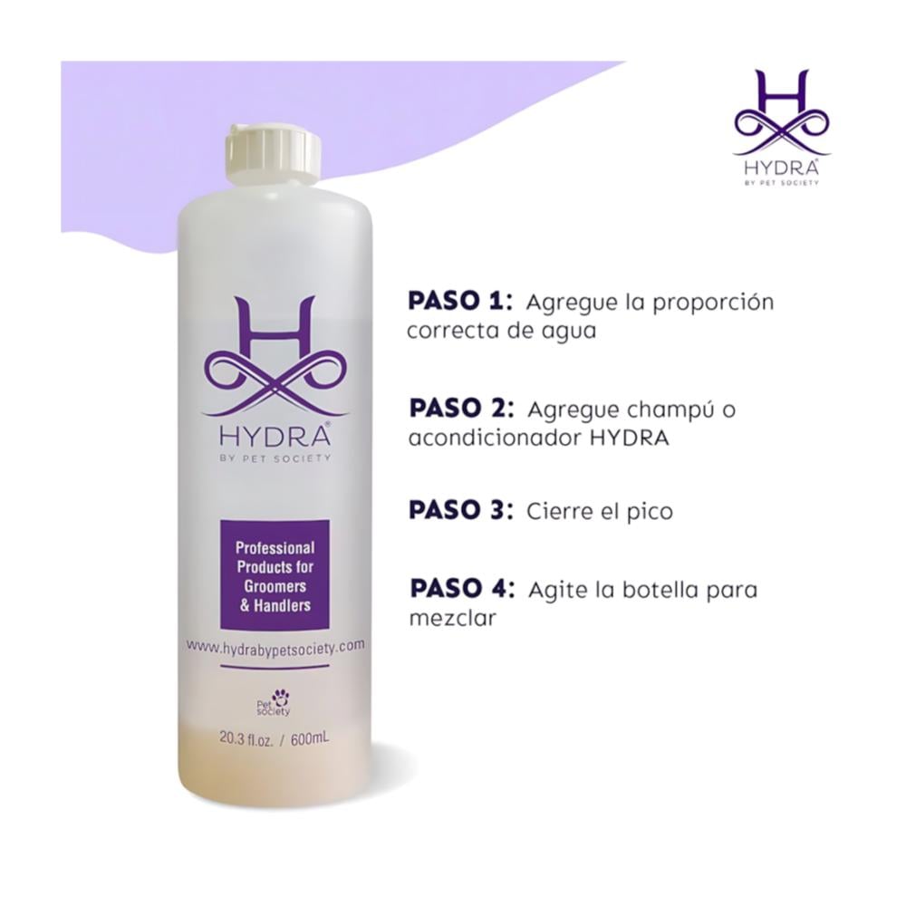 Hydra botella para disolucón instrucciones