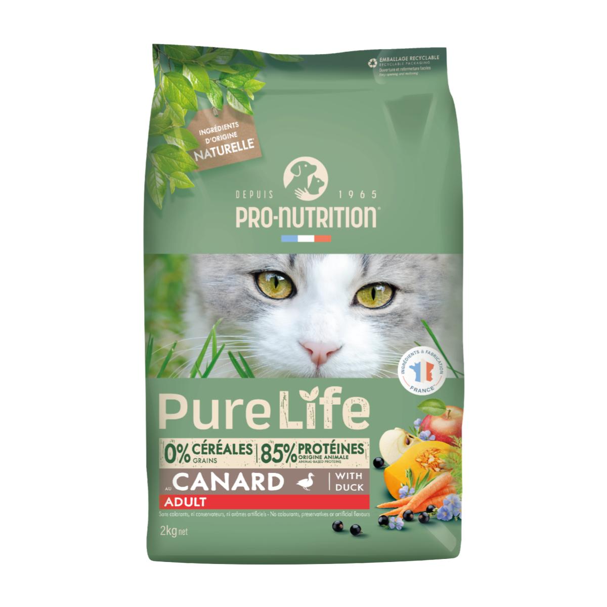 purelife adult duck gatos adultos 2kg