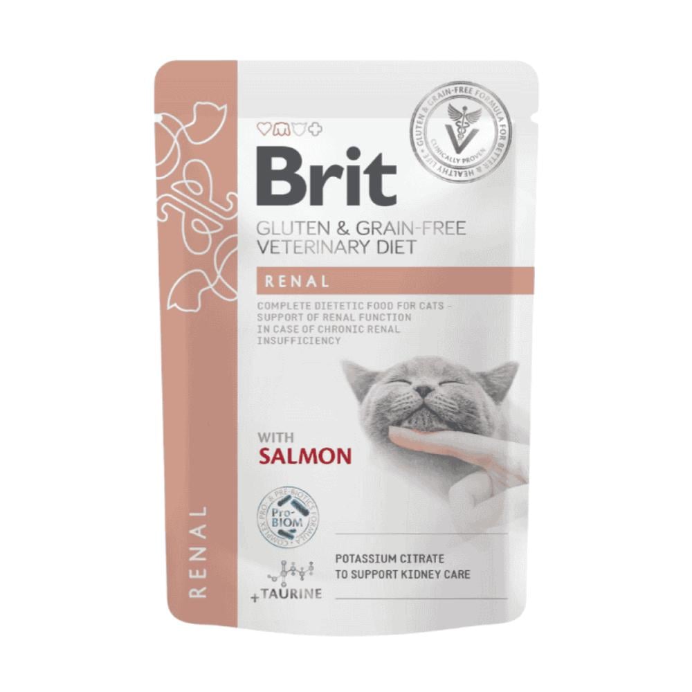 Brit GF Veterinary Diet Pouch Fillets in Gravy Renal x85gr Gatos