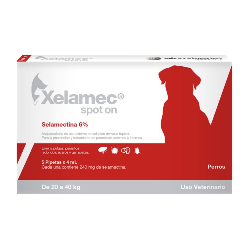 Xelamec Spot On 20kg a 40kg - Antipulgas y antiparasitario