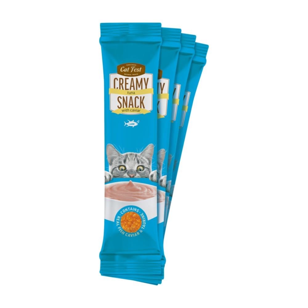 Cat Fest Creamy Atún con Caviar 40gr - Snack para gatos - Imagen 3