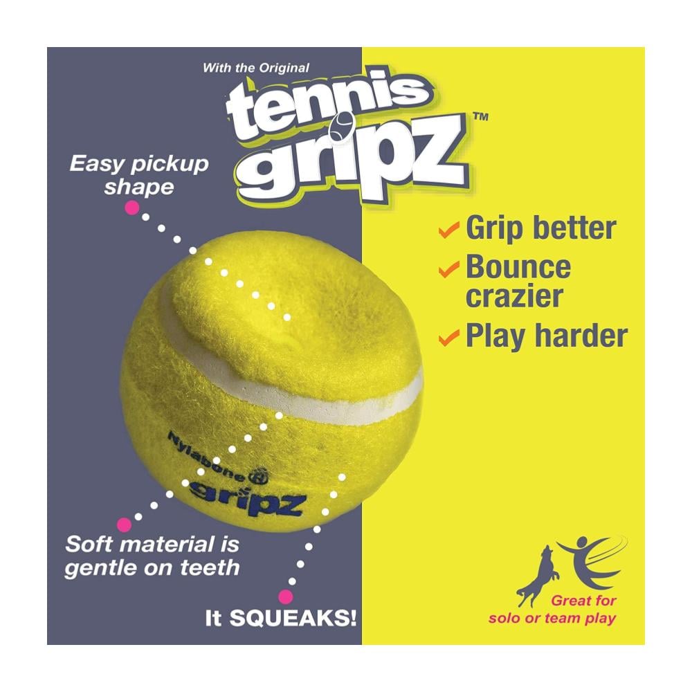 Nylabone Nyla Play Tennis Ball 3 Piezas - Juguete para Perros - Imagen 3