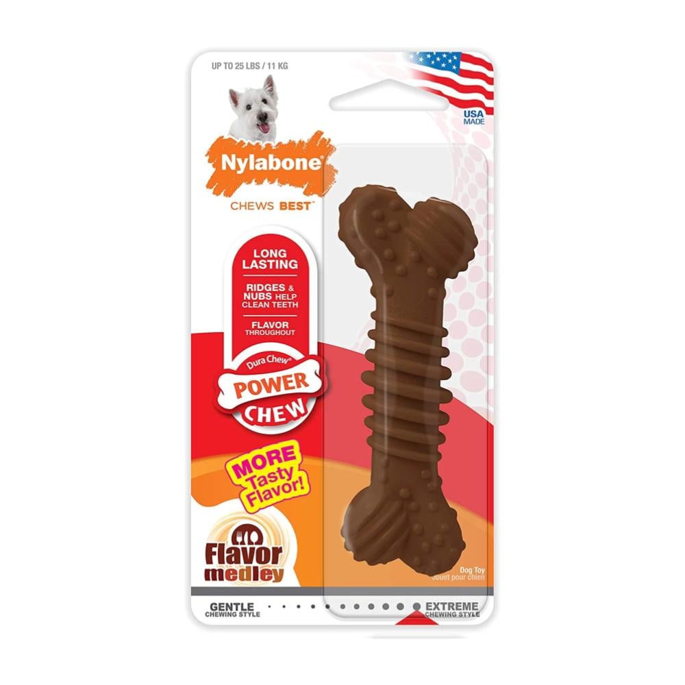 Nylabone Power Chew Textured Bone Flavor Medley Regular