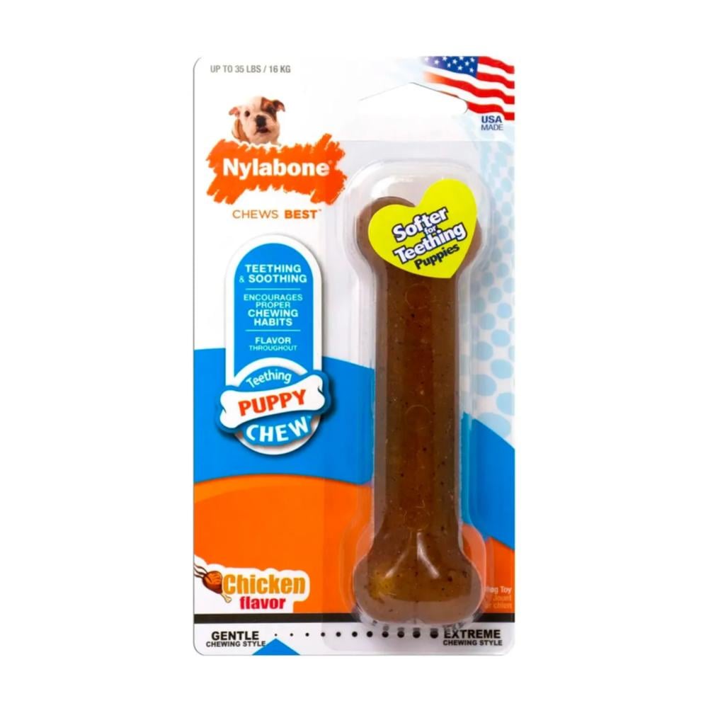 Nylabone Puppy Chew Bone Chicken Regular