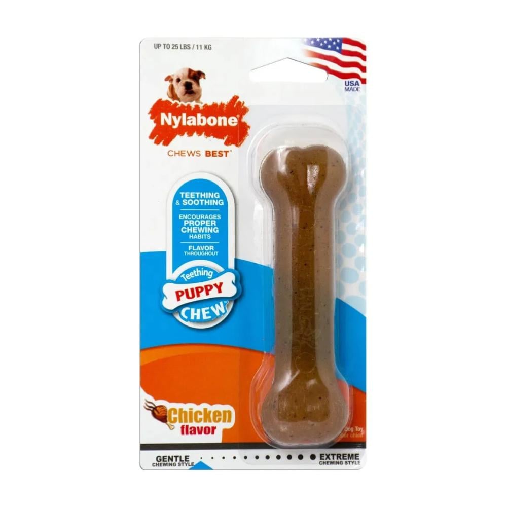 Nylabone Puppy Chew Bone Chicken Regular - Juguete para Perros