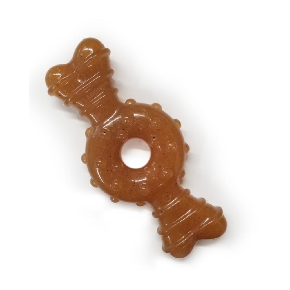 Nylabone Puppy Chew Ring Bone Chicken Small - Juguete para Perros - Imagen 2