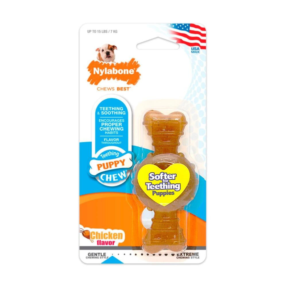 Nylabone Puppy Chew Ring Bone Chicken Small