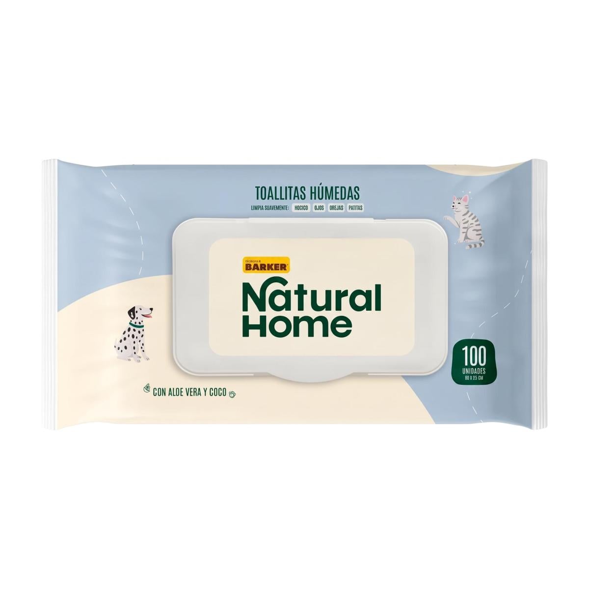 Natural Home Toallas Húmedas con Aloe y Coco x100