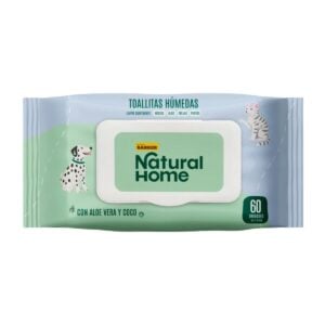 Natural Home Toallas Húmedas con Aloe y Coco x60 - Perros y gatos