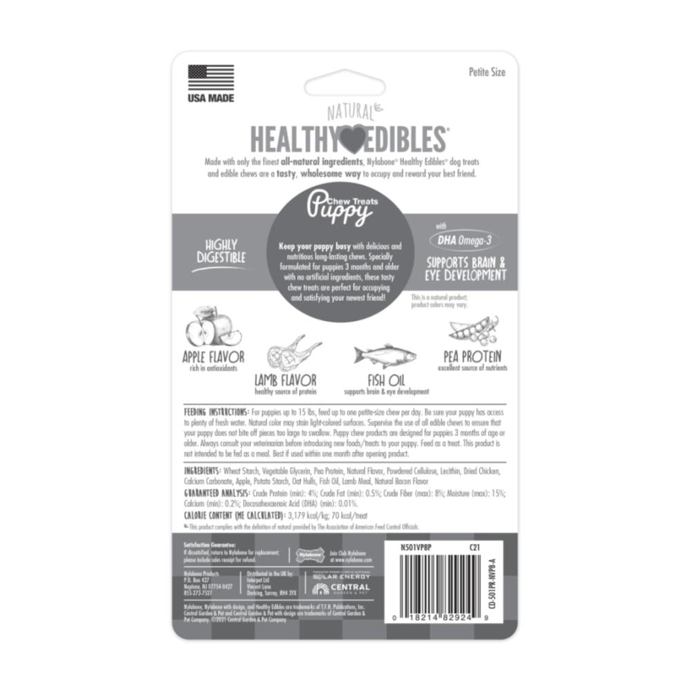 Nylabone Healthy Edibles Puppy Lamb & Apple 88gr - Cachorros - Imagen 4
