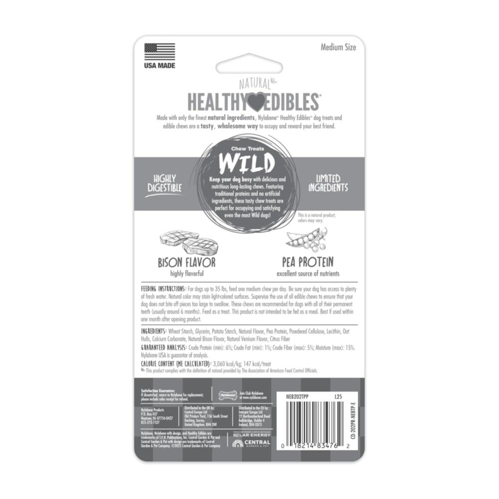 Nylabone Healthy Edibles Wild Longer Lasting Bison 96gr - Imagen 3
