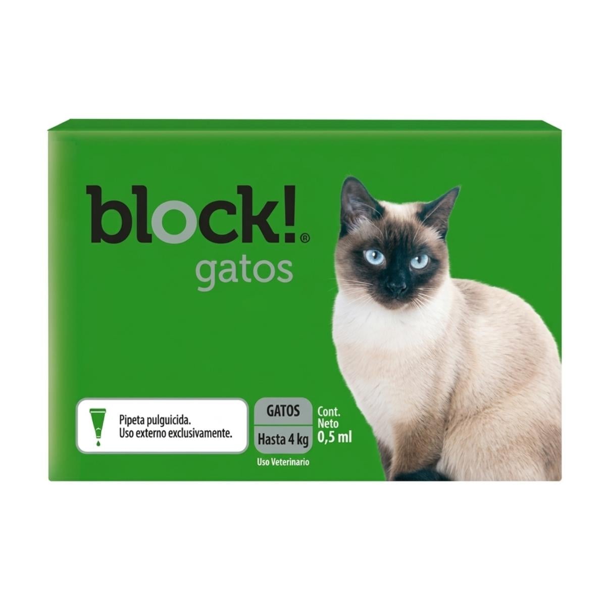 Block! Eco Hasta 4kg - Pipeta antiparasitaria Gatos