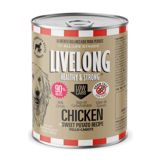 Livelong pollo y camote alimento para perros