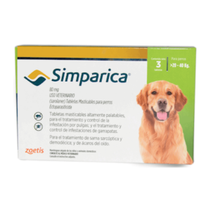 Simparica antipulgas para perros de 20-40kg